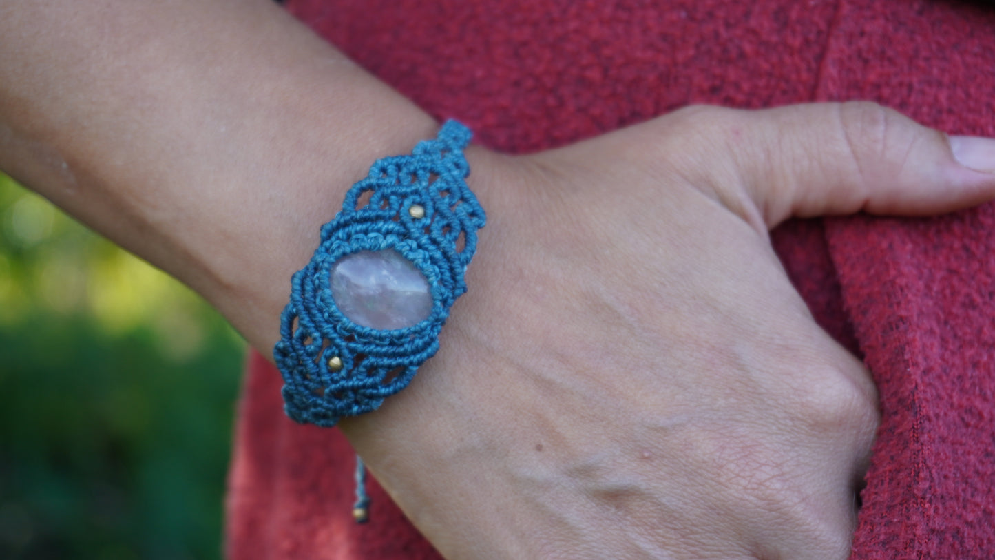 Brazalete Cuarzo Rosa