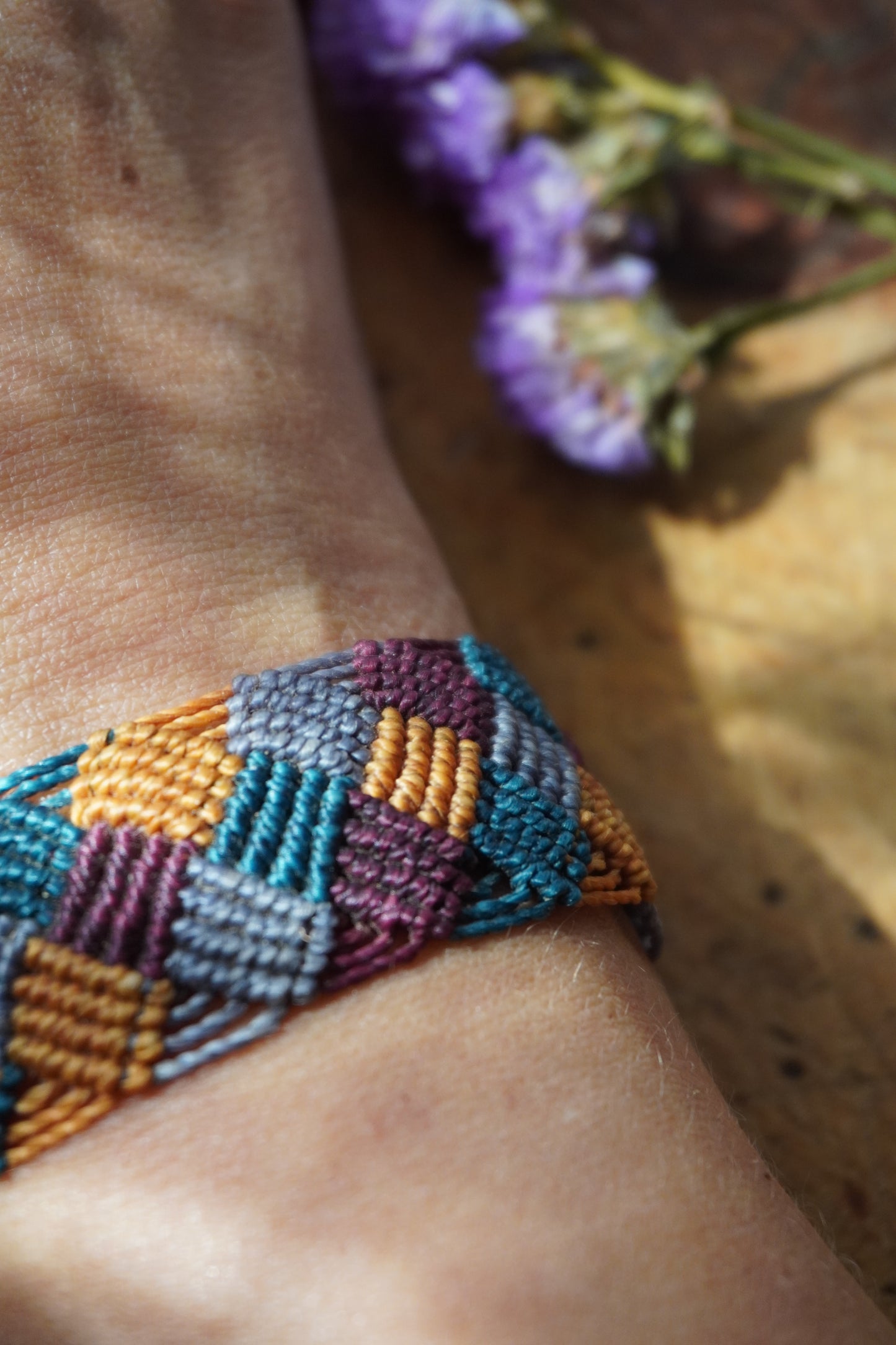 Brazalete macramé Multicolor