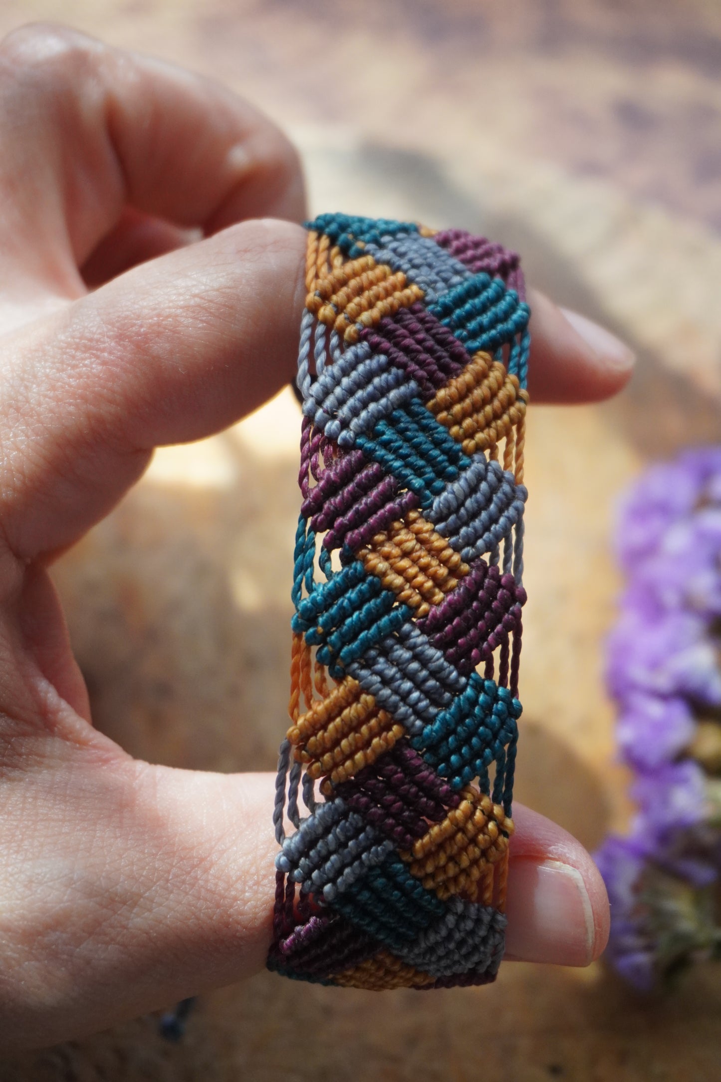 Brazalete macramé Multicolor