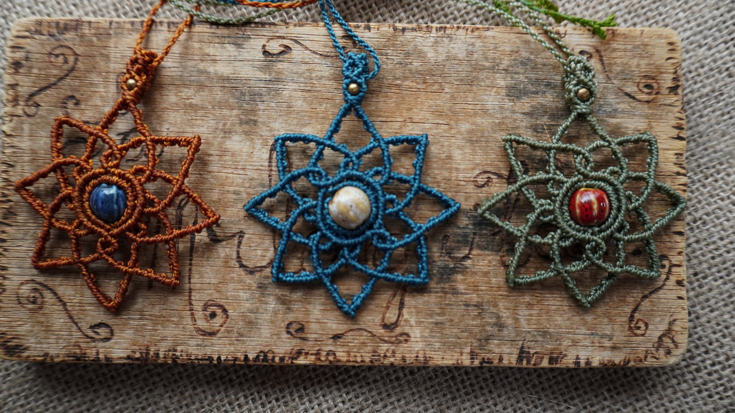 Colgante Mandala con Cuenta de Cerámica