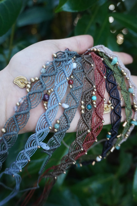 Tobillera Boho Hecha a Mano | Piedra Natural |