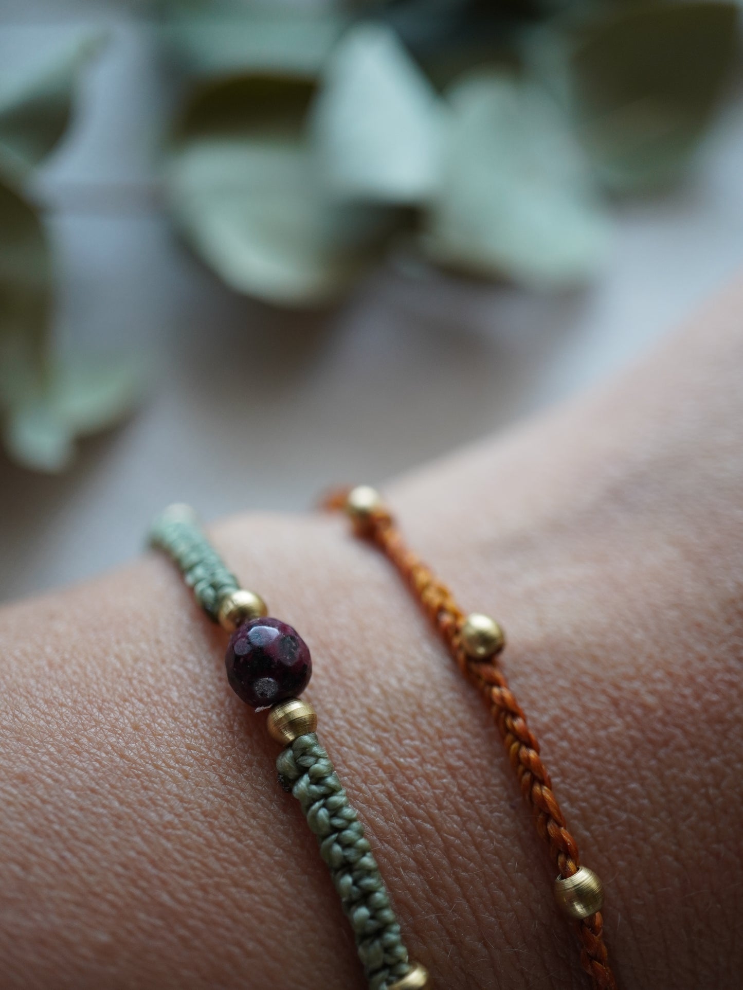 Pulseras de Macramé con Piedra Natural