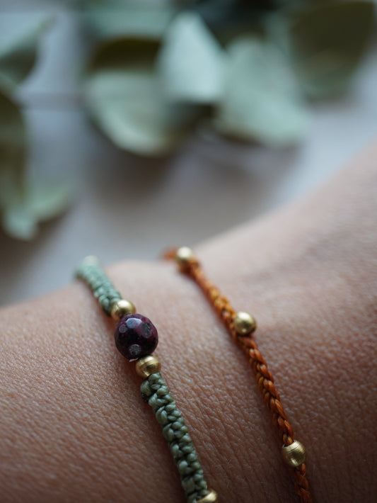 Pulseras de Macramé con Piedra Natural