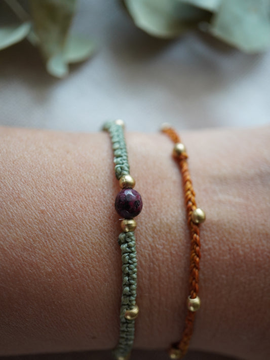 Pulseras de Macramé con Piedra Natural
